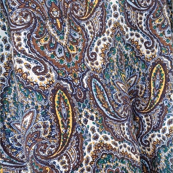 J CREW Paisley Peasant Cotton Short Sleeve Blouse - Picture 9 of 12